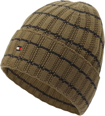 Tommy Hilfiger Men's Texture Rib Stripe Cuff Hat in Saudi Arabia