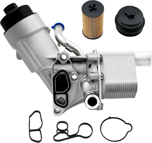 Engine Oil Filter Housing Assembly Adapter with Gasket Compatible with 2011-2021 Chevy Cruze Limited Sonic Trax Buick Encore 1.4L Turbo,Replace#918-428 55566784 55565388 88179-91400 in Kuwait