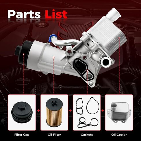 Engine Oil Filter Housing Assembly Adapter with Gasket Compatible with 2011-2021 Chevy Cruze Limited Sonic Trax Buick Encore 1.4L Turbo,Replace#918-428 55566784 55565388 88179-91400 in Kuwait