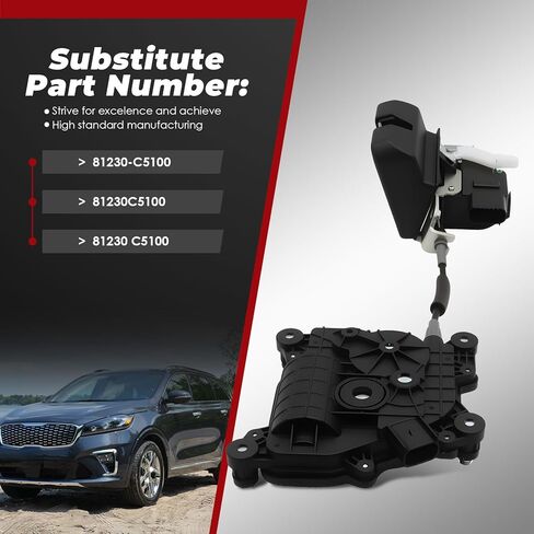 Rear Trunk Latch Assembly Compatible with SOR-ENTO 2016-2020 Tailgate Door Latch Actuator 81230-C5100 81230C5100 in Saudi Arabia