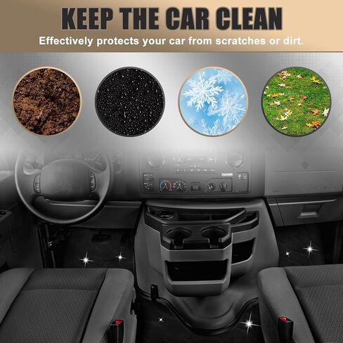 سجادة أرضية سجادة مخصصة من قطعة واحدة لسيارة Ford E-Series RV 2006-2025 (هيكل E350/E450) | عزل للحرارة والضوضاء، ظهر مضاد للانزلاق، شاحنة تخييم RV ملائمة حسب الطلب in Kuwait