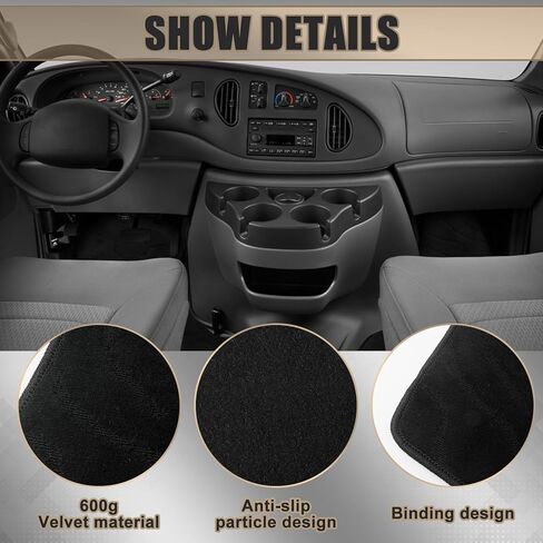 سجادة أرضية سجادة مخصصة من قطعة واحدة لسيارة Ford E-Series RV 2006-2025 (هيكل E350/E450) | عزل للحرارة والضوضاء، ظهر مضاد للانزلاق، شاحنة تخييم RV ملائمة حسب الطلب in Kuwait