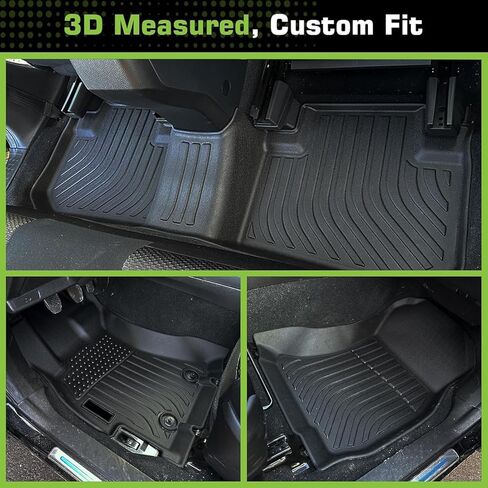 Floor Mats for Honda Pilot 2009-2015 (Fit for 2009-2015 Honda Pilot EX/EX-L/LX/SE/Touring), TPE Waterproof Non-Slip All Weather Protection Custom, Floor Mats & Cargo Liner & Seatback Mat (with Velcro) in Saudi Arabia