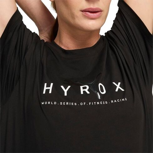بوما للسيدات X Hyrox Cloudspun رقبة دائرية وأكمام قصيرة كاجوال - أسود in Saudi Arabia