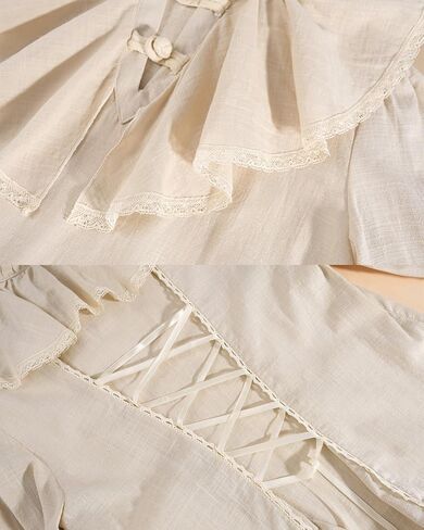 LTAKK Victorian Dress Women Edwardian Dresses 1800s Vintage Medieval Renaissance Costume 2-Piece, Brick Red, XXL in Kuwait