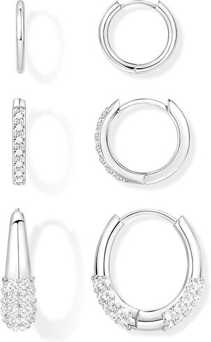 Small Gold Hoop Earrings Set for Women, Dainty 14K Gold Plated Huggie Earrings for Multiple Piercing Hypoallergenic Lightweight Trendy Jewelry, Cubic Zirconia Earrings Cute Ear Cuff for Teen in Kuwait