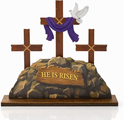 ديكور عيد الفصح من He Is Risen، هدية حشو سلة عيد الفصح، ديكور طاولة مسيحي، ديكورات مسيحية He Is Risen للمنزل، ديكور ربيع المزرعة، هدية مسيحية in Kuwait