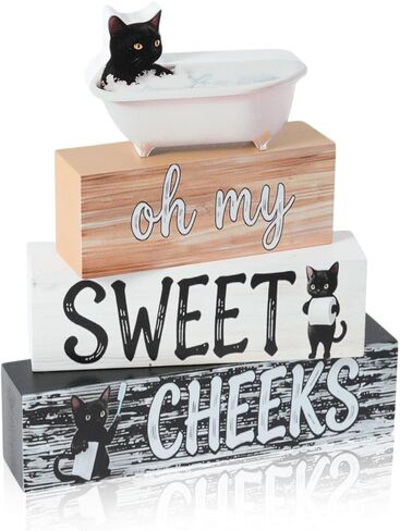 Spring Wooden Tabletop Decor with Tulip Design, Hello Spring Flowers Stacked Wood Sign for Indoor Home, Farmhouse Spring Easter Table Decor in Saudi Arabia