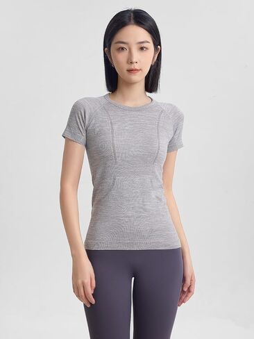 Women's Summer Workout T Shirt Slim Fit Short Sleeve Gym Running Yoga Shirt Athletic Tee in Saudi Arabia