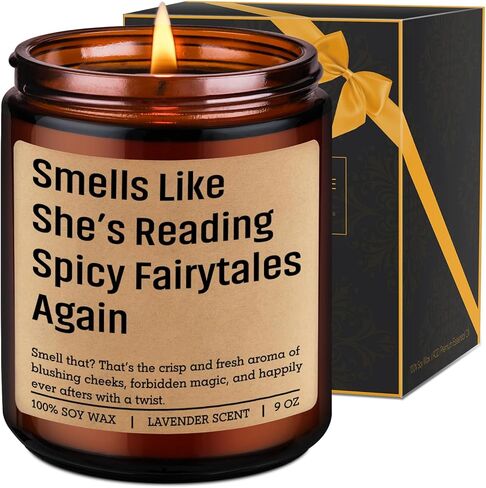 LEADO Scented Candle, Spicy Book Lover Gifts for Women - Funny Gifts for Fantasy & Romantasy Book Lovers, Dark Romance Reader - Bookish Mothers Day, Birthday, Reading Decor for Friend, Girl, Sister in Kuwait