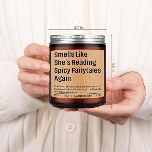 LEADO Scented Candle, Spicy Book Lover Gifts for Women - Funny Gifts for Fantasy & Romantasy Book Lovers, Dark Romance Reader - Bookish Mothers Day, Birthday, Reading Decor for Friend, Girl, Sister in Kuwait