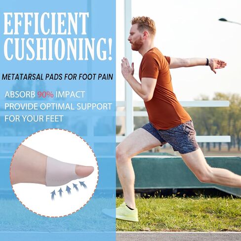 Toe Separator for Women, 4 Pcs Gel Toe Spacers, Breathable & Soft Metatarsal Pads, Ball of Foot Cushions for Pain Relief Mortons Neuroma, Metatarsalgia, Comfort for Standing,Walking,Running in Kuwait