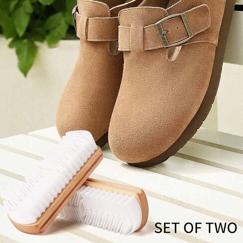 2Pcs Suede Cleaning Brush,Suede Eraser Kit for Shoes,Boots,Jackets, Bags, and Sofas, Wooden Handle Suede Shoe Cleaner by RARKVEN in Saudi Arabia