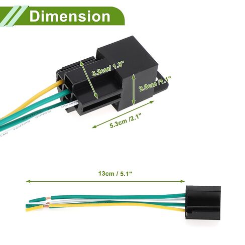 4 Pins 60V 40A Auto Relay with Plastic Hanging Hole with Harness Sockets Waterproof Car Relay 1 Pc in Saudi Arabia