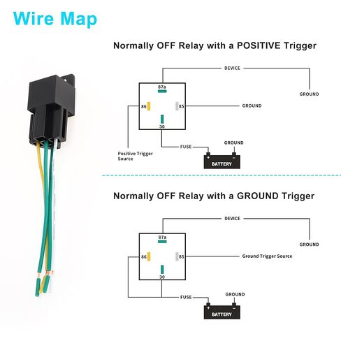 4 Pins 60V 40A Auto Relay with Plastic Hanging Hole with Harness Sockets Waterproof Car Relay 1 Pc in Saudi Arabia