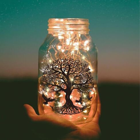 12pcs PVC Tree of Life Silhouette Cutouts Decals for Wall Windows Jars Decor in Saudi Arabia