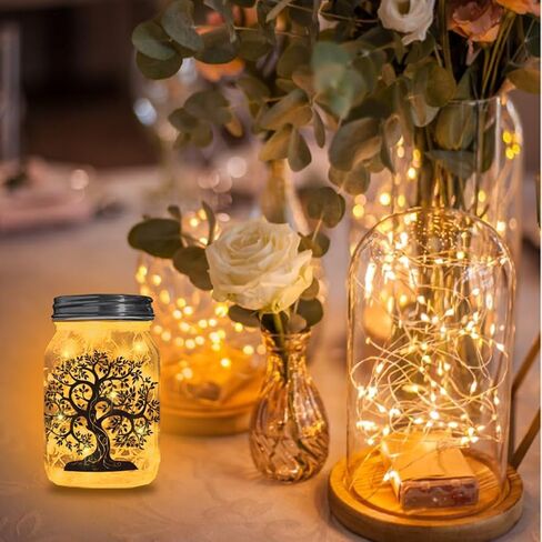 12pcs PVC Tree of Life Silhouette Cutouts Decals for Wall Windows Jars Decor in Saudi Arabia