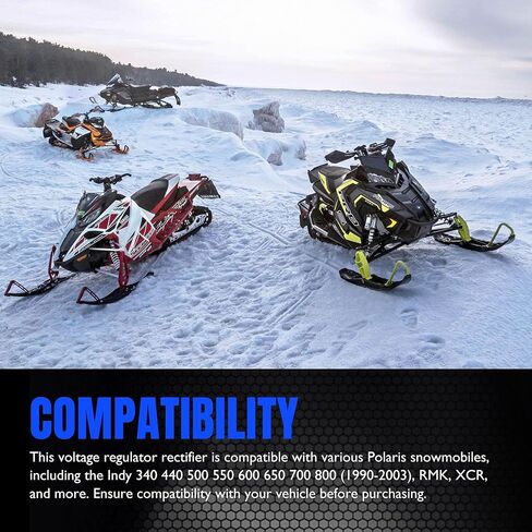 HiSport Voltage Regulator Rectifier - Compatible with Polaris Snowmobiles Replaces 4060122, 4060123, 4060092, 4060071, 2203873 in Saudi Arabia