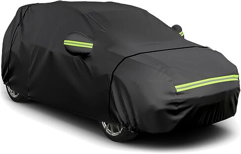 XIIMINZ Car Cover SUV Custom Fit Chevy Suburban/GMC Yukon XL/Cadillac Escalade ESV - Winter Full Car Covers Waterproof Snow Hail Rain Dust UV All Weather Protection, 7 Layers Thick Black in Kuwait