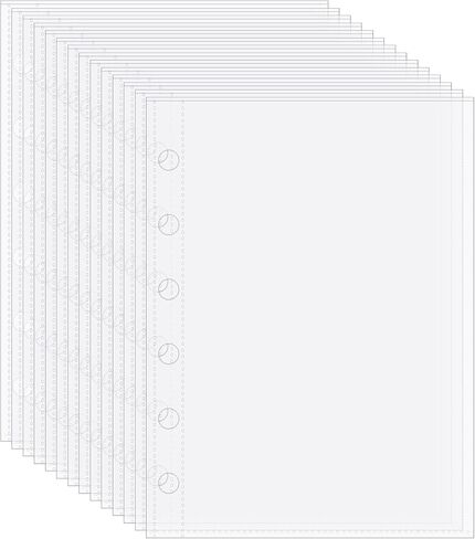 20 PCS A7 Binder Inserts, 3.39'' X 5.12'' A7 Binder Sheet Protectors Clear 6 Hole Planner Inserts for Home Office Organizing Photos Cards Bills Budget Envelopes Supplies in Saudi Arabia