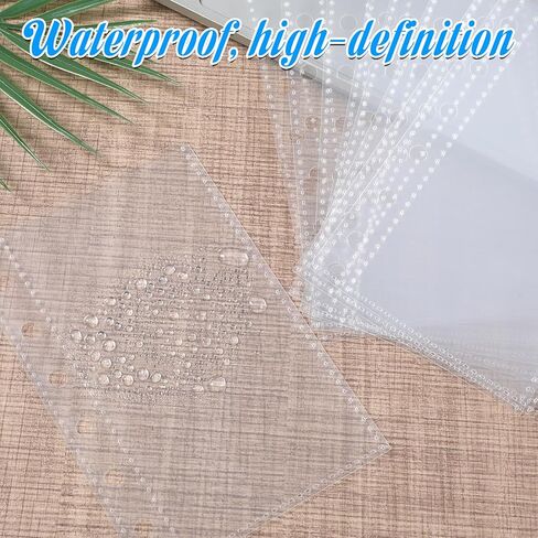 20 PCS A7 Binder Inserts, 3.39'' X 5.12'' A7 Binder Sheet Protectors Clear 6 Hole Planner Inserts for Home Office Organizing Photos Cards Bills Budget Envelopes Supplies in Saudi Arabia