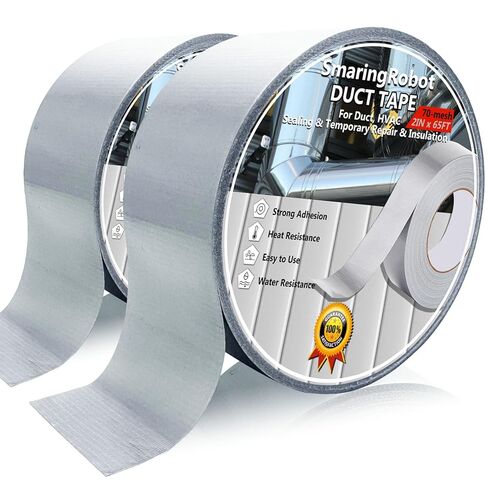 شريط لاصق قوي من قطعتين، مقاوم للماء، مقاوم للحرارة، شريط تغليف لاصق قوي للتدفئة والتهوية وتكييف الهواء، وتحسين المنزل، والخارج، وصناديق التعبئة، وعزل الأنابيب، وختم النوافذ (21 ياردة × 2 بوصة) in Kuwait
