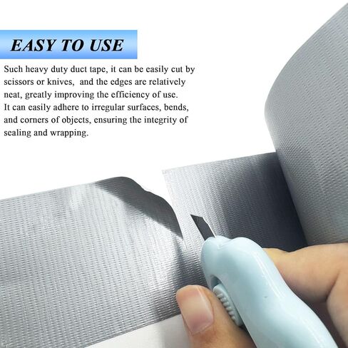 شريط لاصق قوي من قطعتين، مقاوم للماء، مقاوم للحرارة، شريط تغليف لاصق قوي للتدفئة والتهوية وتكييف الهواء، وتحسين المنزل، والخارج، وصناديق التعبئة، وعزل الأنابيب، وختم النوافذ (21 ياردة × 2 بوصة) in Kuwait