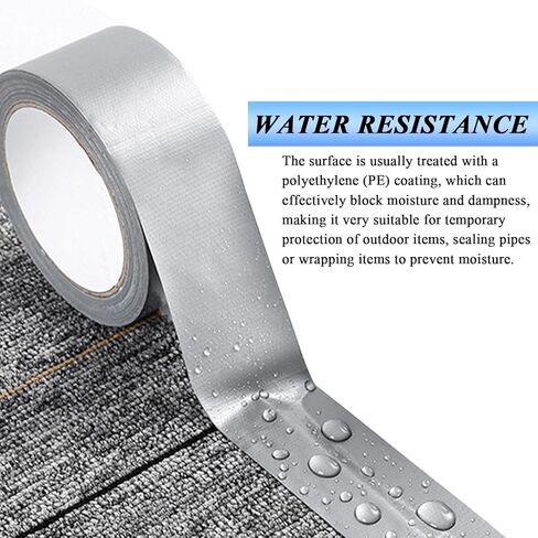 شريط لاصق قوي من قطعتين، مقاوم للماء، مقاوم للحرارة، شريط تغليف لاصق قوي للتدفئة والتهوية وتكييف الهواء، وتحسين المنزل، والخارج، وصناديق التعبئة، وعزل الأنابيب، وختم النوافذ (21 ياردة × 2 بوصة) in Kuwait