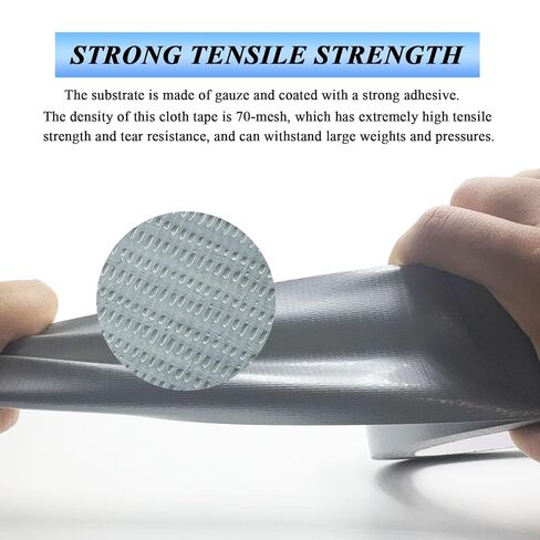 شريط لاصق قوي من قطعتين، مقاوم للماء، مقاوم للحرارة، شريط تغليف لاصق قوي للتدفئة والتهوية وتكييف الهواء، وتحسين المنزل، والخارج، وصناديق التعبئة، وعزل الأنابيب، وختم النوافذ (21 ياردة × 2 بوصة) in Kuwait