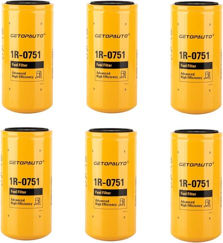 1R-0751 Fuel Filter Compatible With Caterpillar 3116, 3126, 3306 C7 Engine Replaces BF7634 BF7632 P551315 33626 FF5324 FF5321 LFF4783 P8264 3222310756 H178WK WK850/3 FF-5515(Pack of 6) in Saudi Arabia
