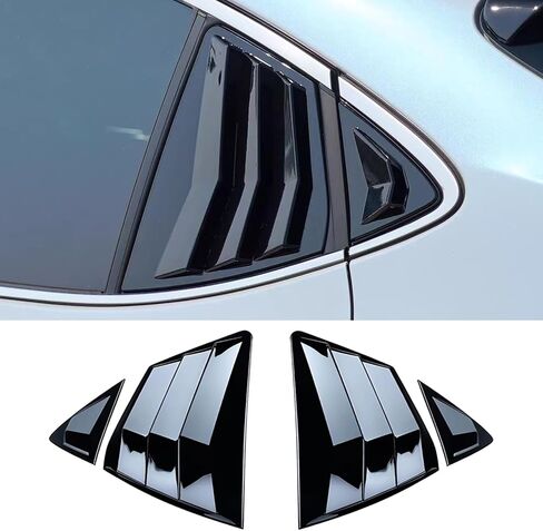Rear Side Window Louvers for Toyota Camry 9th Gen 2025 2026 Accessories, Sport Car Exterior Rear Side Window Decorative Covers Air Vent Scoop Shades Cover Trim Blinds-Glossy Black in Saudi Arabia