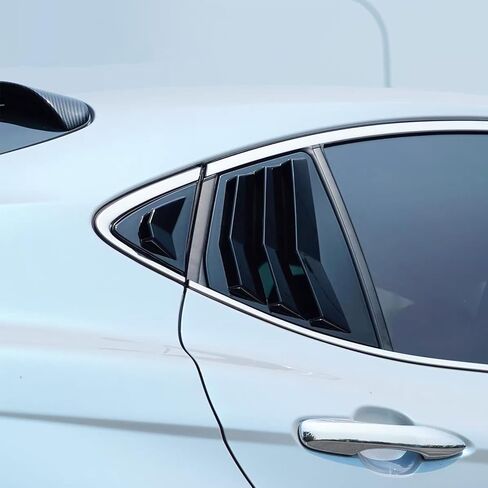 Rear Side Window Louvers for Toyota Camry 9th Gen 2025 2026 Accessories, Sport Car Exterior Rear Side Window Decorative Covers Air Vent Scoop Shades Cover Trim Blinds-Glossy Black in Saudi Arabia