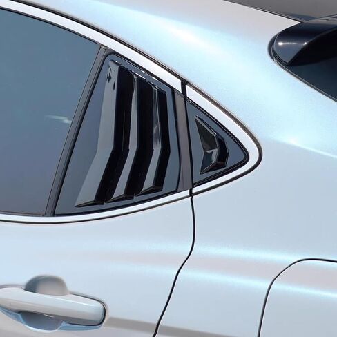 Rear Side Window Louvers for Toyota Camry 9th Gen 2025 2026 Accessories, Sport Car Exterior Rear Side Window Decorative Covers Air Vent Scoop Shades Cover Trim Blinds-Glossy Black in Saudi Arabia
