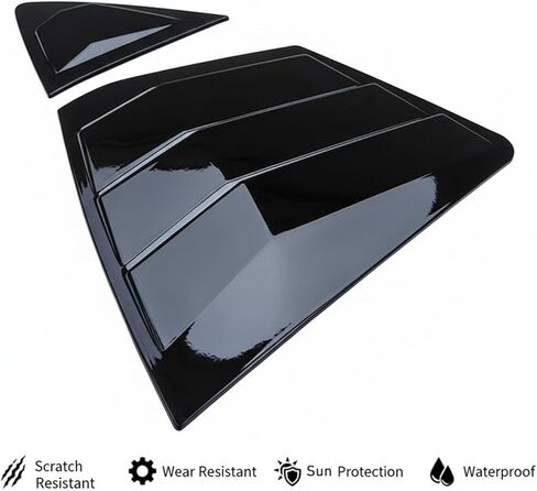 Rear Side Window Louvers for Toyota Camry 9th Gen 2025 2026 Accessories, Sport Car Exterior Rear Side Window Decorative Covers Air Vent Scoop Shades Cover Trim Blinds-Glossy Black in Saudi Arabia