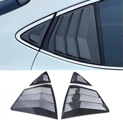 Rear Side Window Louvers for Toyota Camry 9th Gen 2025 2026 Accessories, Sport Car Exterior Rear Side Window Decorative Covers Air Vent Scoop Shades Cover Trim Blinds-Glossy Black in Kuwait