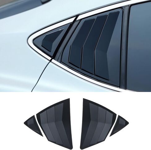 Rear Side Window Louvers for Toyota Camry 9th Gen 2025 2026 Accessories, Sport Car Exterior Rear Side Window Decorative Covers Air Vent Scoop Shades Cover Trim Blinds-Glossy Black in Saudi Arabia