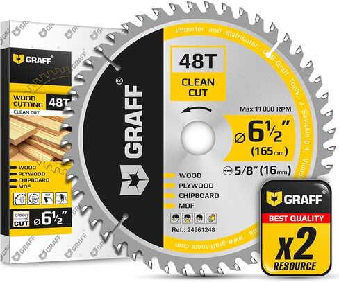 شفرة منشار دائري بزاوية 4-1/2 بوصة للخشب والخشب الرقائقي والصفائح والجدران الجافة والبلاستيك - قرص قطع الخشب 40 سنًا مع أربور 7/8 بوصة من غراف in Kuwait