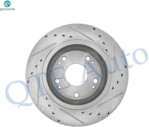 PM Auto Set of 6 Rear 260mm Drilled Slotted Disc Brake Rotors-Ceramic Brake Pad kit Replacement For 2004-2008 Acura TSX Base in Saudi Arabia