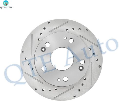 PM Auto Set of 6 Rear 260mm Drilled Slotted Disc Brake Rotors-Ceramic Brake Pad kit Replacement For 2004-2008 Acura TSX Base in Saudi Arabia