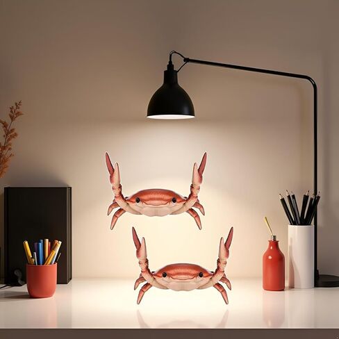 قطعتان من حامل أقلام سرطان البحر الإبداعي لرفع الأثقال وحامل أقلام ورف تخزين، ديكور سطح المكتب المكتبي، حاملات أقلام الرصاص وحوامل اللوازم المكتبية وموزعات، ملحقات المكتب ومنظمات مساحة العمل (أحمر) in Kuwait