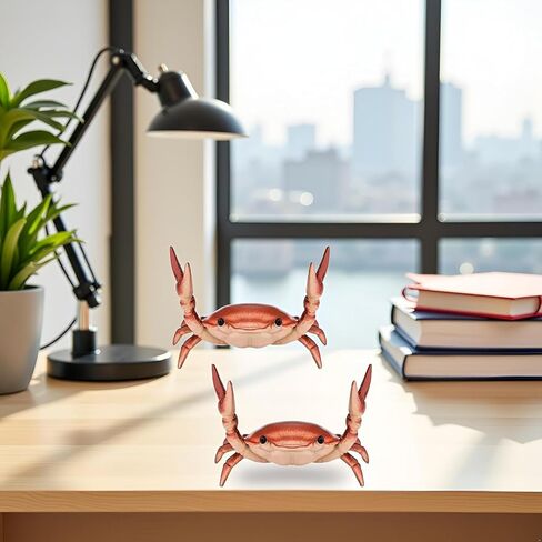 قطعتان من حامل أقلام سرطان البحر الإبداعي لرفع الأثقال وحامل أقلام ورف تخزين، ديكور سطح المكتب المكتبي، حاملات أقلام الرصاص وحوامل اللوازم المكتبية وموزعات، ملحقات المكتب ومنظمات مساحة العمل (أحمر) in Kuwait