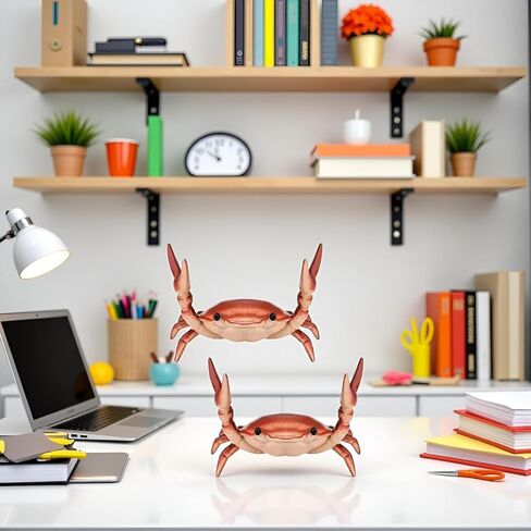 قطعتان من حامل أقلام سرطان البحر الإبداعي لرفع الأثقال وحامل أقلام ورف تخزين، ديكور سطح المكتب المكتبي، حاملات أقلام الرصاص وحوامل اللوازم المكتبية وموزعات، ملحقات المكتب ومنظمات مساحة العمل (أحمر) in Kuwait