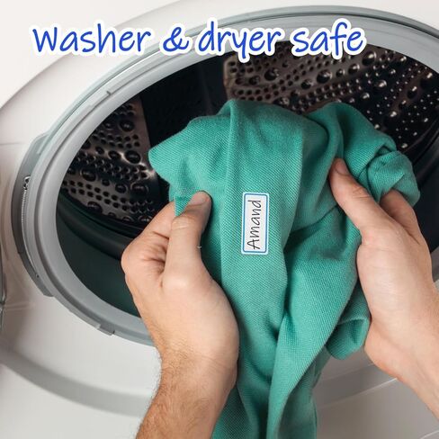 128 قطعة قابلة للكتابة على بطاقات الأسماء للملابس، ملصقات قماشية لمنزل التمريض والرعاية النهارية، آمنة للاستخدام في الغسالة والمجفف in Kuwait