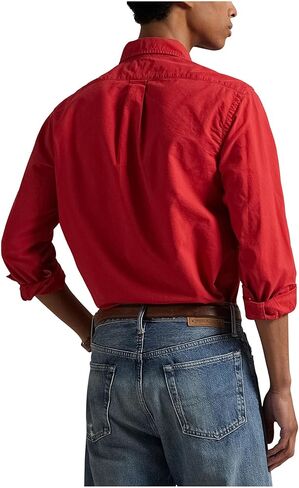 POLO RALPH LAUREN Mens Classic Fit Garment-Dyed Oxford Shirt New Brick Medium in Saudi Arabia