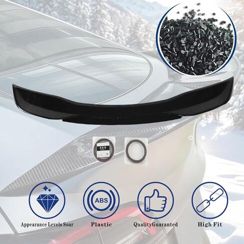 Rear Spoiler Trunk Wing for Honda Civic Sedan 11th Gen 2022 2023 2024 2025 Rear Tail Trunk Spoiler Wing Lip Glossy Black in Kuwait