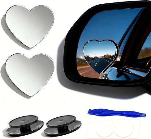 2 pcs Blind Spot Mirrors, HD Glass Convex 360° Wide Angle Side Rear View Mirror with ABS Housing for Cars SUV and Trucks in Saudi Arabia