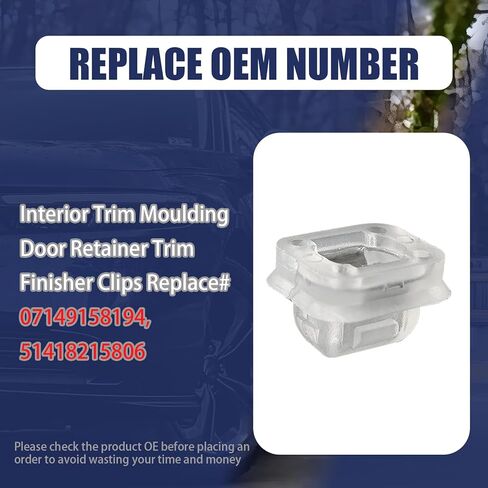 15PCS Interior Trim Moulding Door Retainer Trim Finisher Clips, Compatible with BMW M3 X5 E53 320i 323i 325i 328i 330i, Door Lateral Trim Grommet Replaces 07149158194 in Kuwait