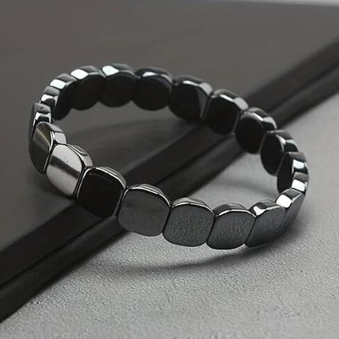 2026 New Bracelet Men, Natural Hematite Beads Mens Jewelry, Minimalist Style Hematite Bracelet, Naturally Support T-Levels, Nhance Mental Clarity & Focus in Kuwait