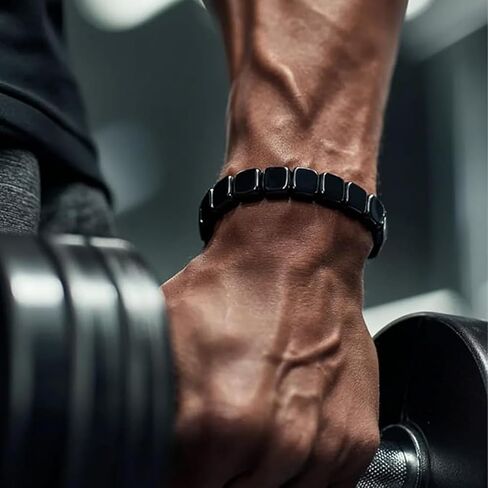 2026 New Bracelet Men, Natural Hematite Beads Mens Jewelry, Minimalist Style Hematite Bracelet, Naturally Support T-Levels, Nhance Mental Clarity & Focus in Kuwait