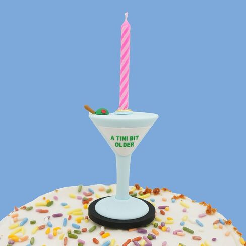 Funny Birthday Candle Holder – Humorous Party Decoration & Gag Gift – Quirky Cake Topper for Adults & Friends - Martini in Saudi Arabia